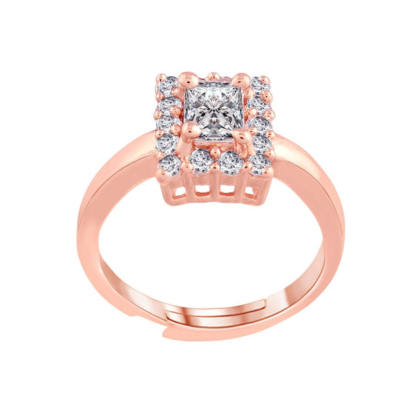 Etnico Rose Gold-Plated Adjustable Ring (Women) - FL193RG