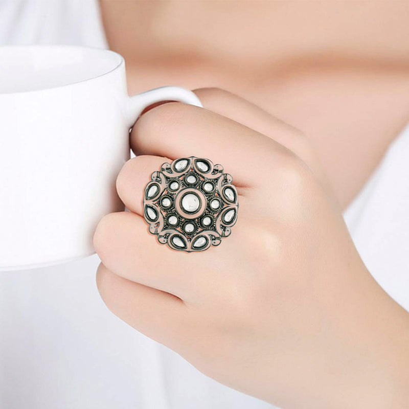 Etnico Silver-Plated Adjustable Ring (Women)