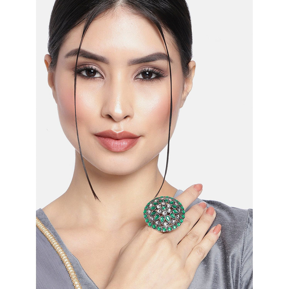 Etnico Silver-Plated Brass Adjustable Ring (Women)