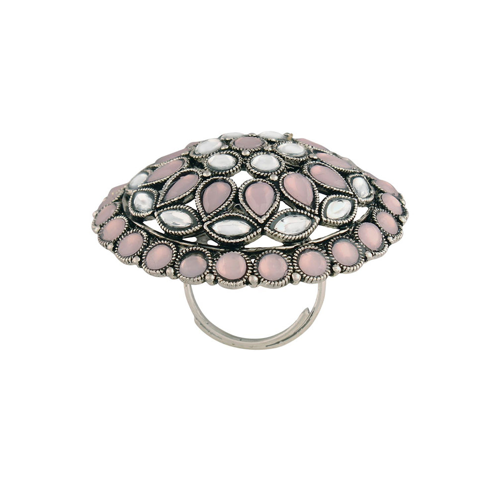 Etnico Silver-Plated Brass Adjustable Ring (Women)