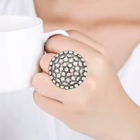 Etnico Silver-Plated Brass Adjustable Ring (Women)