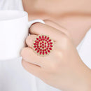 Etnico Gold-Plated Brass Adjustable Ring (Women)