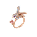 Etnico Rose Gold-Plated Adjustable Ring (Women)