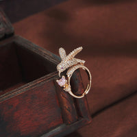 Etnico Rose Gold-Plated Adjustable Ring (Women)
