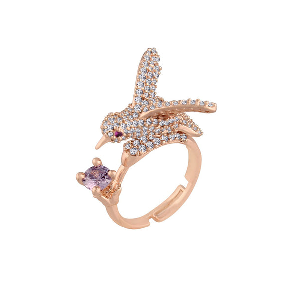 Etnico Rose Gold-Plated Adjustable Ring (Women)