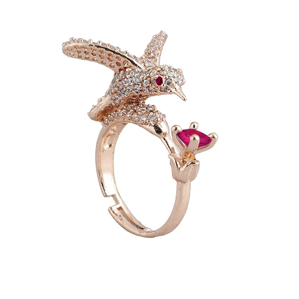Etnico Rose Gold-Plated Adjustable Ring (Women)