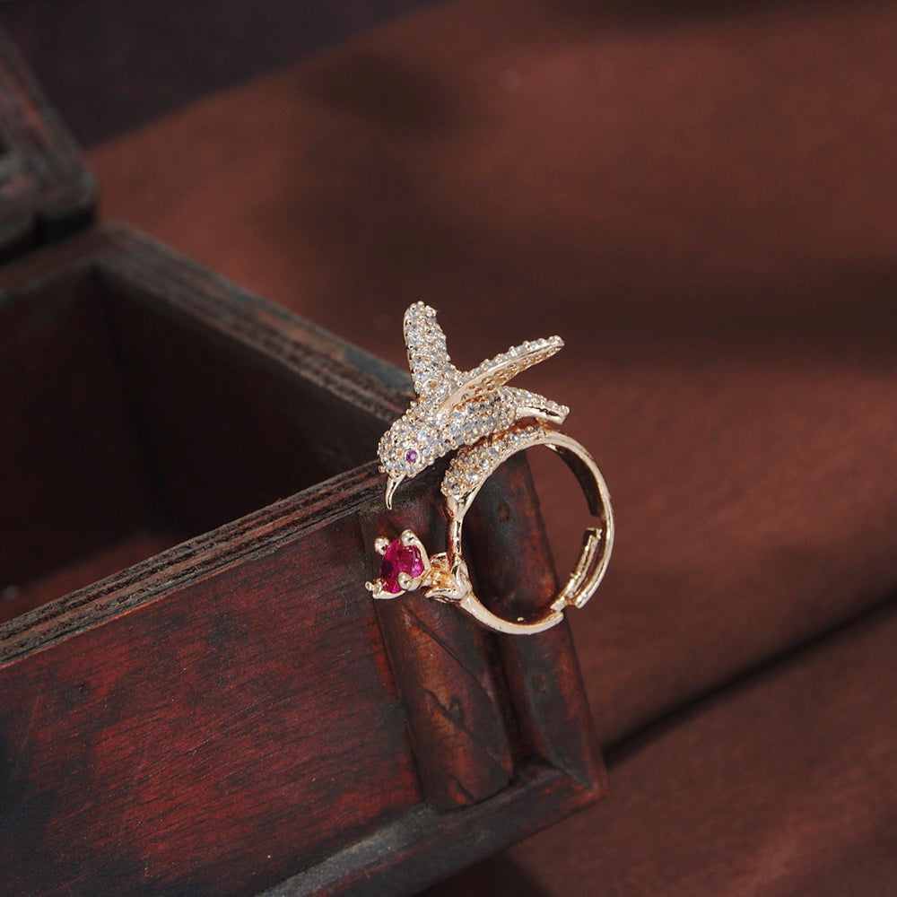 Etnico Rose Gold-Plated Adjustable Ring (Women)
