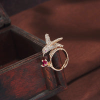 Etnico Rose Gold-Plated Adjustable Ring (Women)