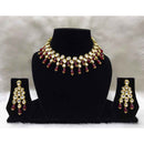 Tarangavi Purple Beads And Kundan Choker Necklace Set - FNV-2049