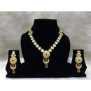 Tarangavi Green Meenakari And Kundan Necklace Set - FNV-2062