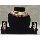 Tarangavi Purple Beads And Kundan Choker Necklace Set - FNV-2067