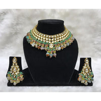 Tarangavi Multi Beads And Kundan Choker Necklace Set - FNV-2180