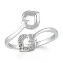 Mahi Dual Heart Adjustable Finger ring