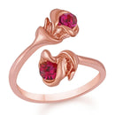 Mahi Blooming Rose Adjustable Finger ring