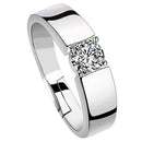 Mahi Elegant Classic Solitaire Adjustable Ring With Cubic Zirconia