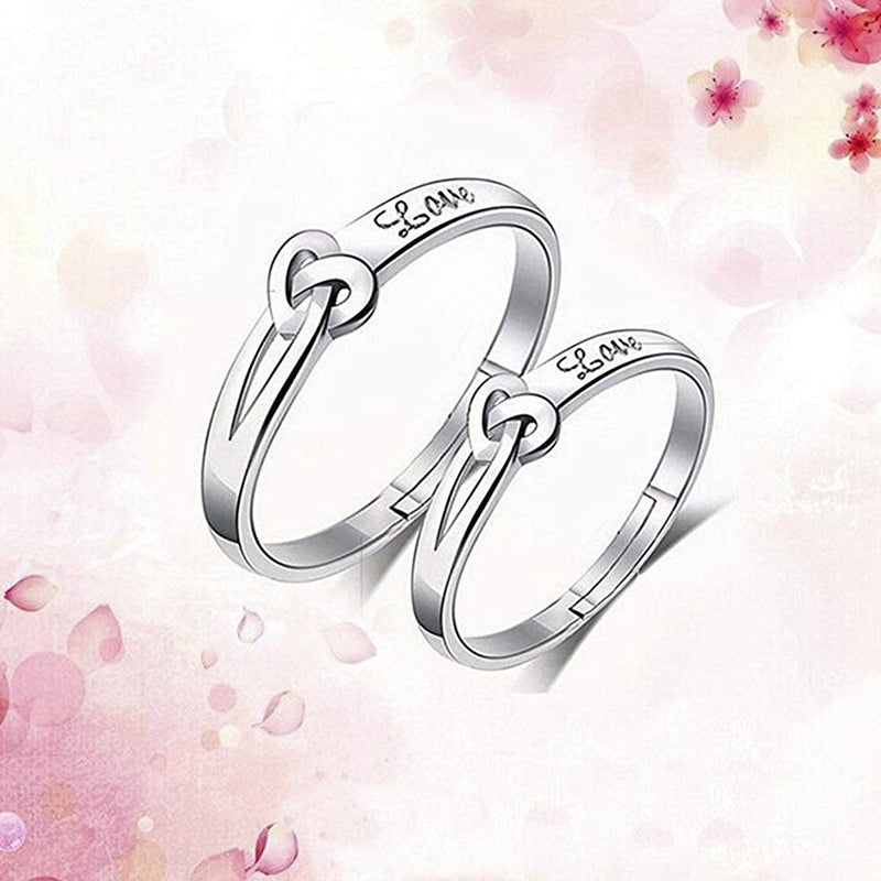 1 Pair Men Women Copper Plated Platinum Adjustable Twist Simple Zircon Couple  Ring Open Finger Jewelry Bijoux Free Shipping
