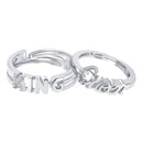 Mahi Valentine Special King and Queen Adjustable Couple Finger Rings for Love with Crystals (FRCO1103143R)