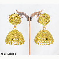 Mahavir Gold Plated Jhumki Earrings