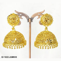 Mahavir Gold Plated Jhumki Earrings