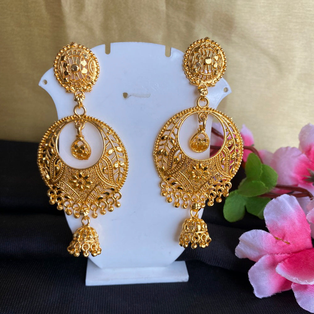 Mahavir Gold Plated Dangler Earrings