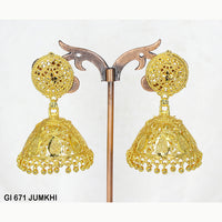 Mahavir Gold Plated Jhumki Earrings