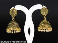 Mahavir Gold Plated Jhumki Earrings  - GI Jumkhi 780