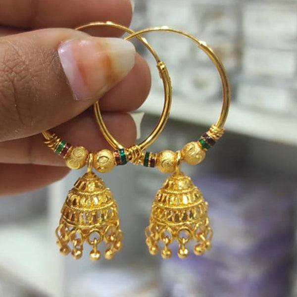 Gautam Jewellery Gold Plated Pack Of 50 Bali Jhumki Earrings -GJEAR25