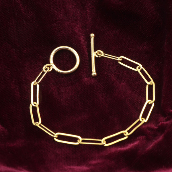 Nipura Golden Bar Toggle Link Bracelet