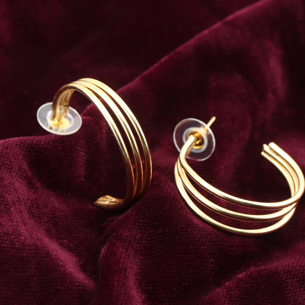 Nipura Golden Layered Glam C-Hoops