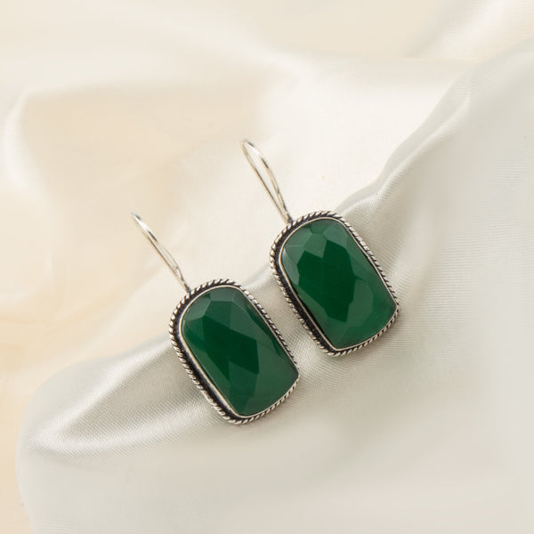 Nipura Green Crystal Drop Earrings