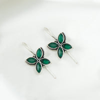 Nipura Green Pankhuri Drop Earrings