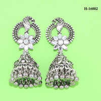 Corbeda Fashion Oxidised plated Jhumki Earrings