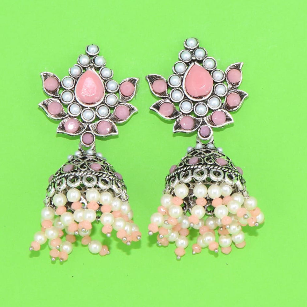 Corbeda Fashion Oxidised plated Assorted Color Jhumki Earrings