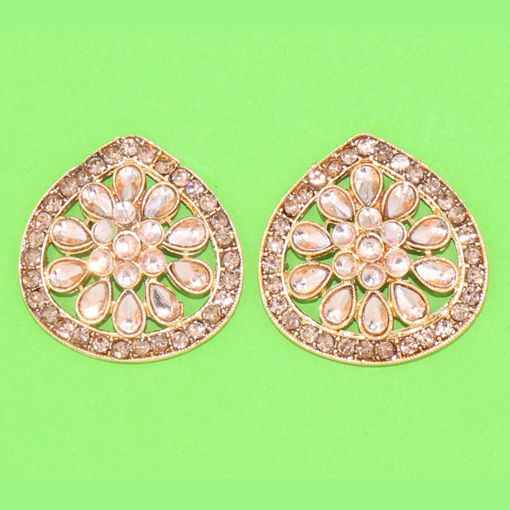 Corbeda Fashion Gold plated Assorted Color Stud Earrings