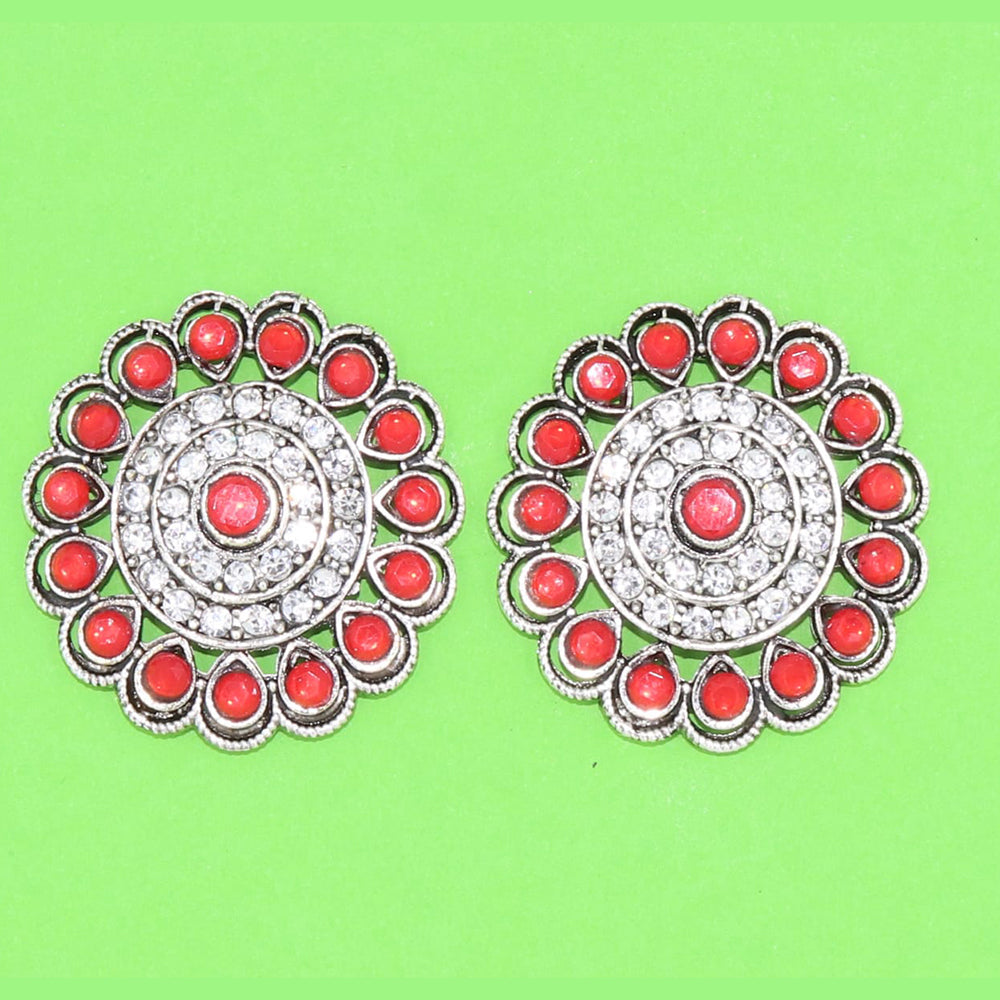 Corbeda Fashion Silver plated Assorted Color Stud Earrings