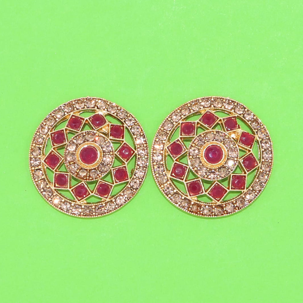 Corbeda Fashion Gold plated Assorted Color Stud Earrings