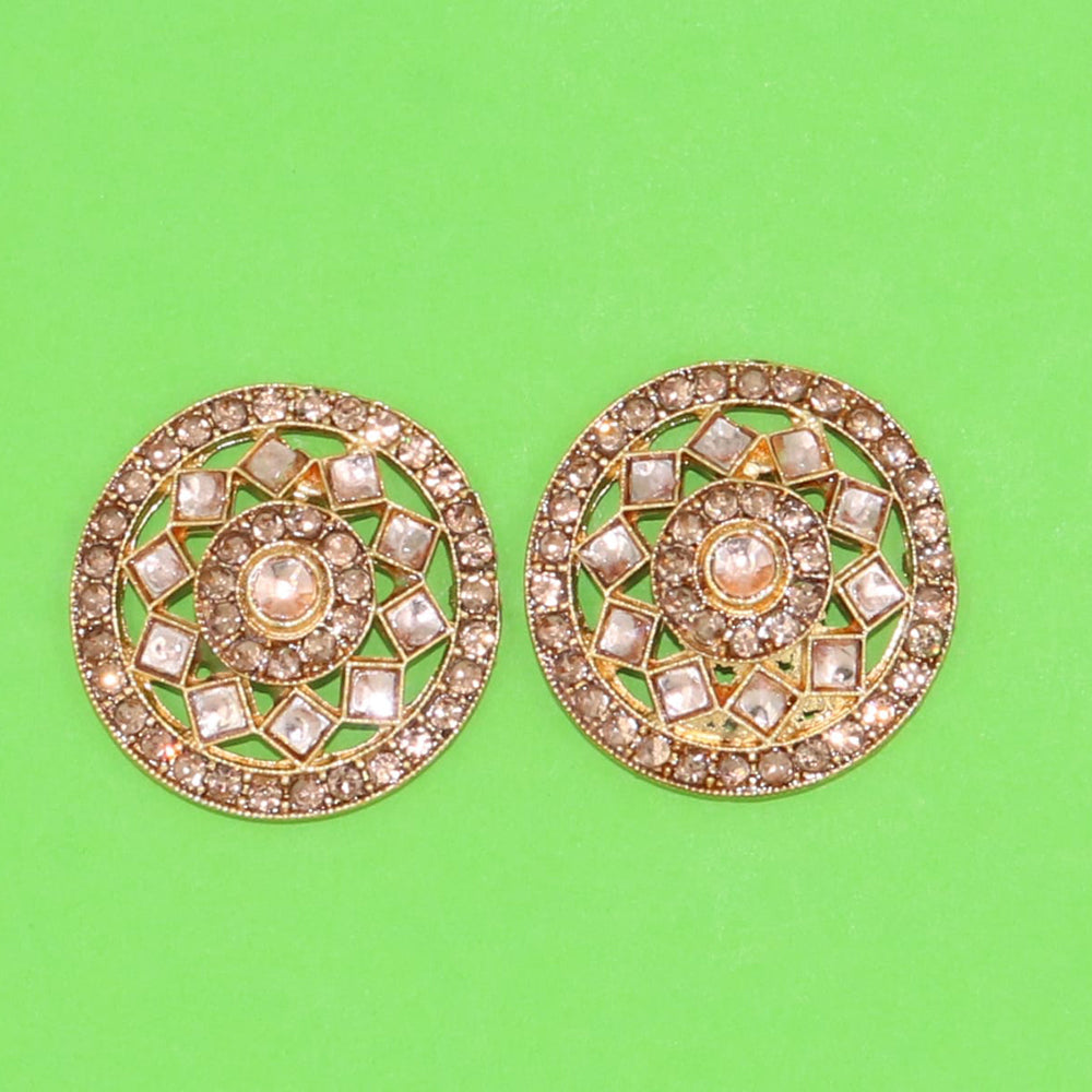 Corbeda Fashion Gold plated Assorted Color Stud Earrings