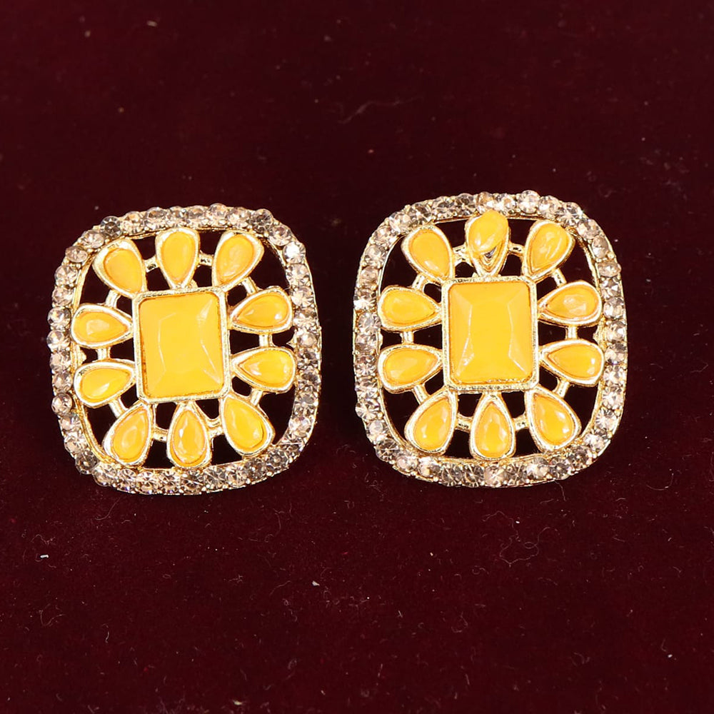 Corbeda Fashion Gold plated Assorted Color Stud Earrings