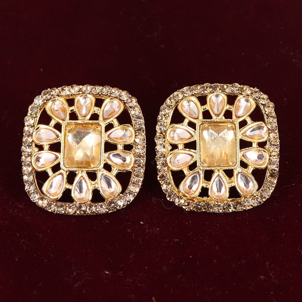 Corbeda Fashion Gold plated Assorted Color Stud Earrings