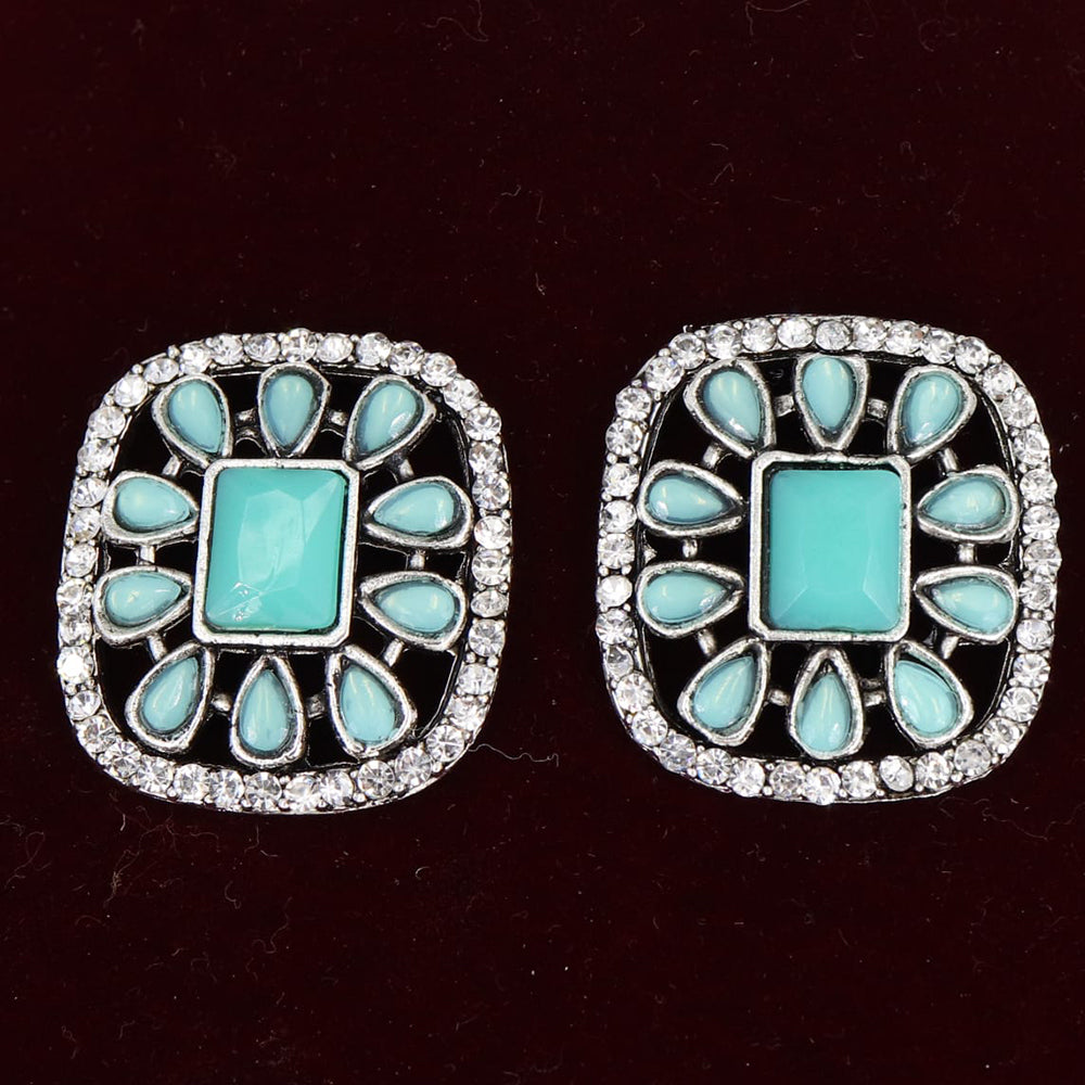 Corbeda Fashion Silver plated Assorted Color Stud Earrings