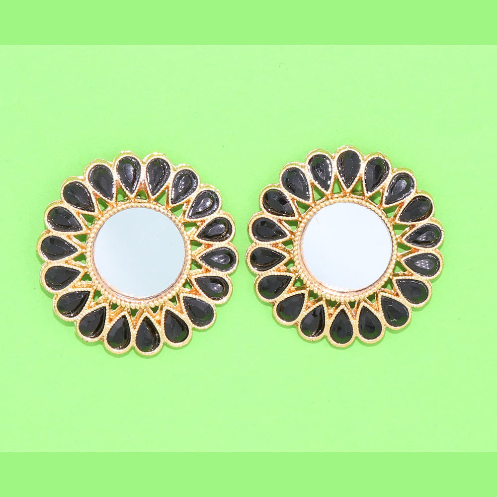 Corbeda Fashion Gold plated Assorted Color Stud Earrings