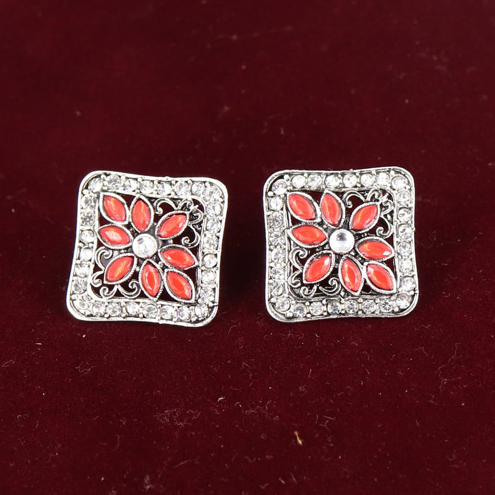 Corbeda Fashion Silver plated Assorted Color Stud Earrings