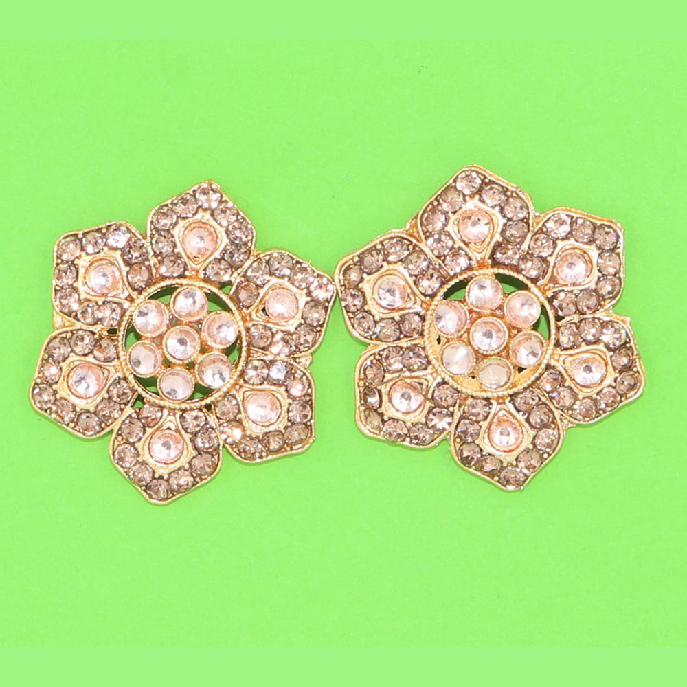 Corbeda Fashion Gold plated Assorted Color Stud Earrings