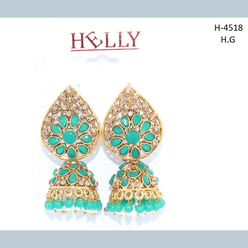 Corbeda Fashion Gold plated Assorted Color Jhumki Earrings