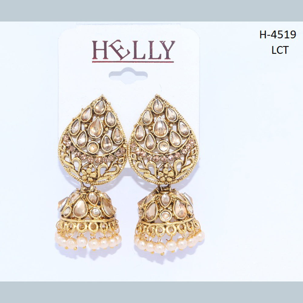 Corbeda Fashion Gold plated Assorted Color Jhumki Earrings