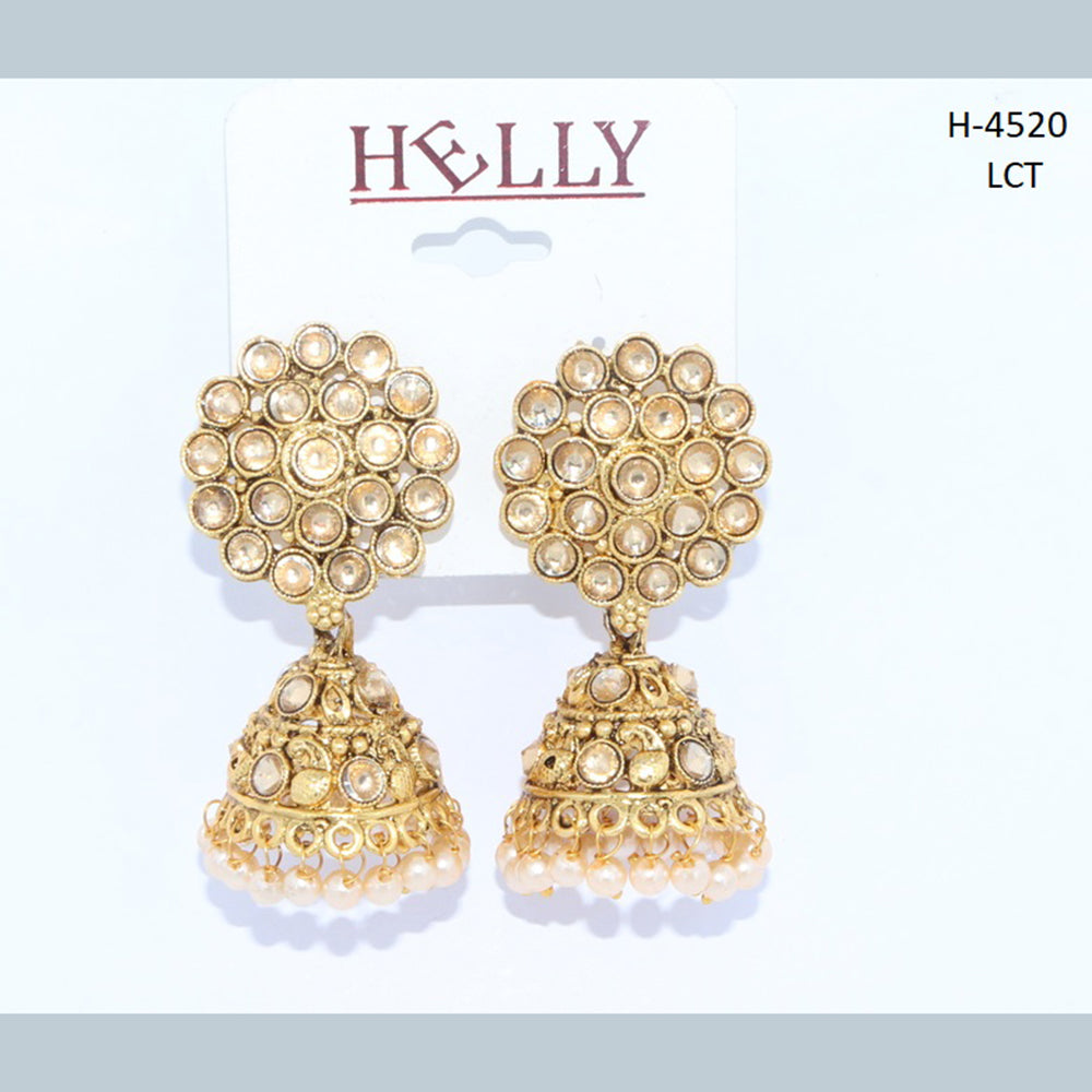 Corbeda Fashion Gold plated Assorted Color Jhumki Earrings