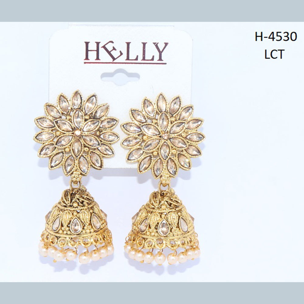 Corbeda Fashion Gold plated Assorted Color Jhumki Earrings