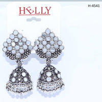 Corbeda Fashion Oxidised plated Mirror Jhumki Earrings