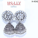 Corbeda Fashion Oxidised plated Mirror Jhumki Earrings