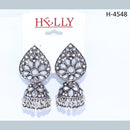 Corbeda Fashion Oxidised plated Mirror Jhumki Earrings